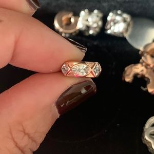Pandora 14k Rose Gold Radiant Bling Charm Clips